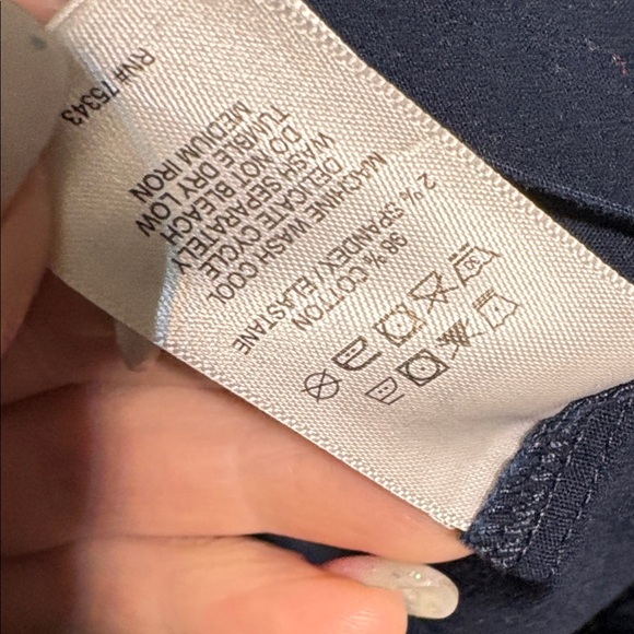 Vintage heyton Navy Blue Aline Sleeveless cotton Dress M - Picture 6 of 6